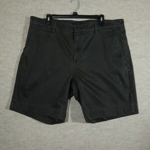 John Varvatos USA Mens Chino Shorts Size 36 Dark Gray Flat Front Cotton Twill
